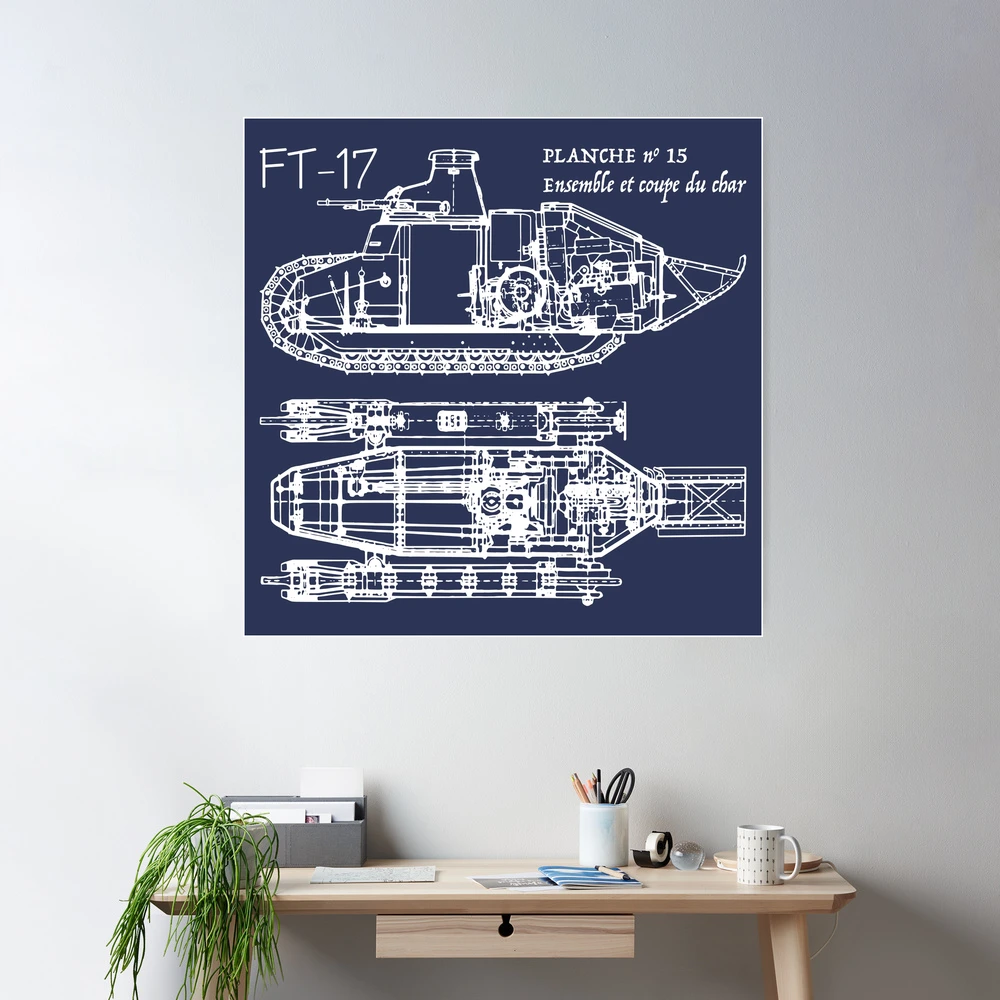 FT-17 French Light Tank WW1 Blueprint Diagrams Drawings