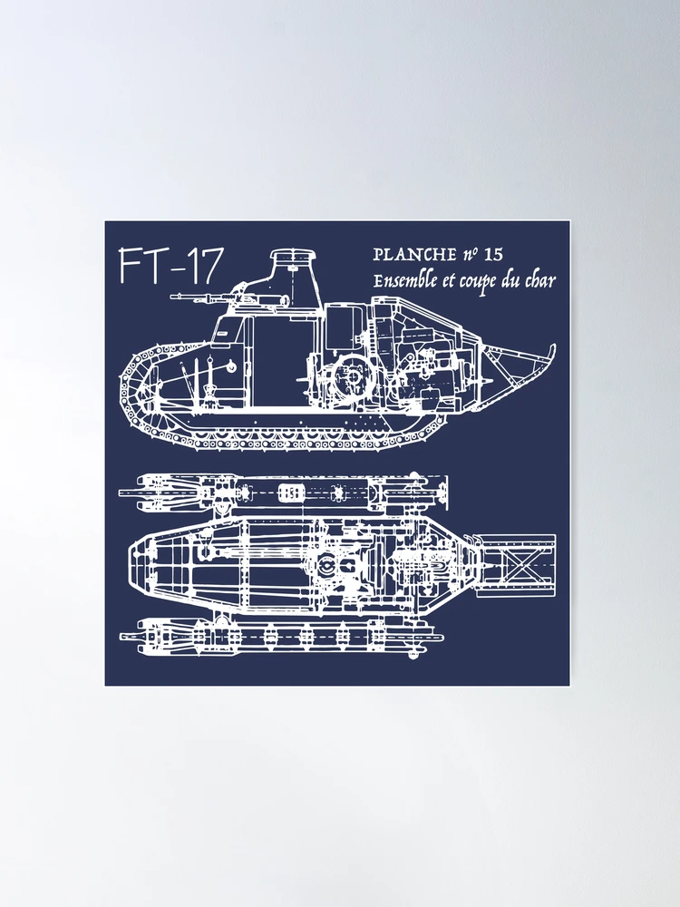 FT-17 French Light Tank WW1 Blueprint Diagrams Drawings