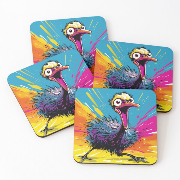Item preview, Ostrich Cartoon Pop Art 1 designed and sold by AstroRisq.