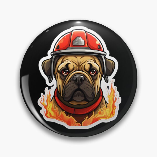 Item preview, Firefighter Bullmastiff designed and sold by CUTEDOGGIEZ.