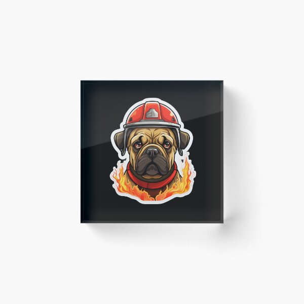 Item preview, Firefighter Bullmastiff designed and sold by CUTEDOGGIEZ.