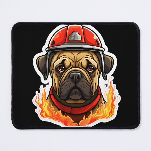 Item preview, Firefighter Bullmastiff designed and sold by CUTEDOGGIEZ.