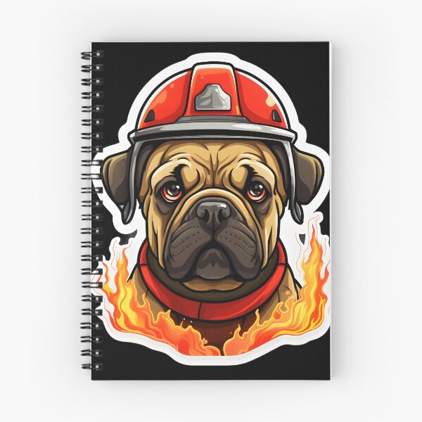 Item preview, Firefighter Bullmastiff designed and sold by CUTEDOGGIEZ.