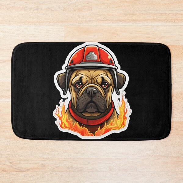 Item preview, Firefighter Bullmastiff designed and sold by CUTEDOGGIEZ.