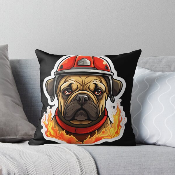 Item preview, Firefighter Bullmastiff designed and sold by CUTEDOGGIEZ.
