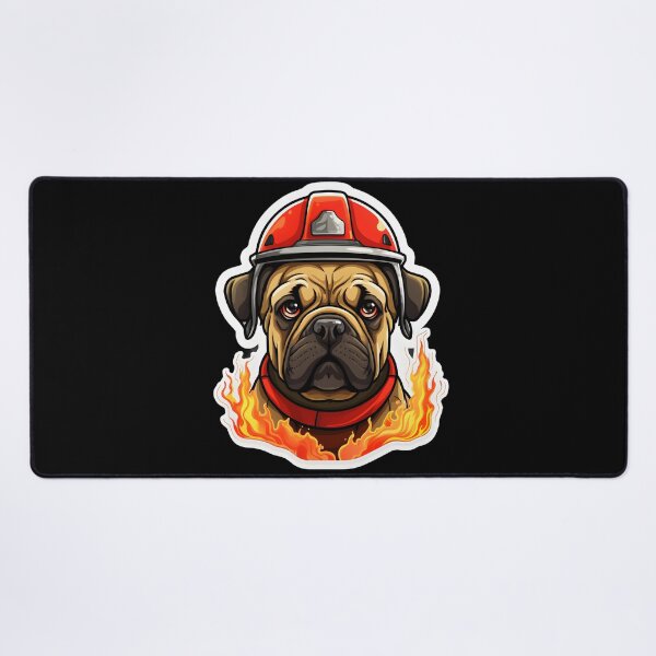 Item preview, Firefighter Bullmastiff designed and sold by CUTEDOGGIEZ.