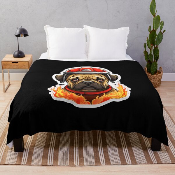 Item preview, Firefighter Bullmastiff designed and sold by CUTEDOGGIEZ.