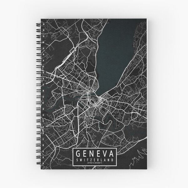 Artikelvorschau, Genfer Stadtplan der Schweiz - Dunkel entworfen und verkauft von deMAP.