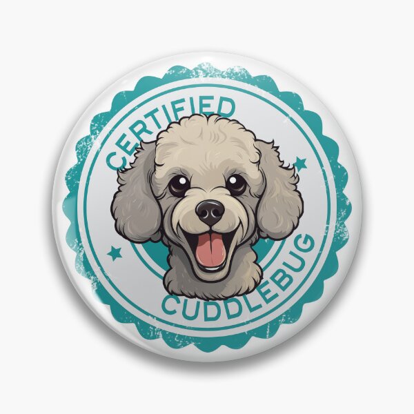 Item preview, Poodle - Cream colored - 'Certified Cuddlebug' designed and sold by wotsthis.