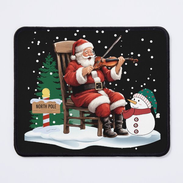 Item preview, Santa Playing the Fiddle/Violin, Gift Ideas for Fiddle/Violin Players designed and sold by Urban-Celt.