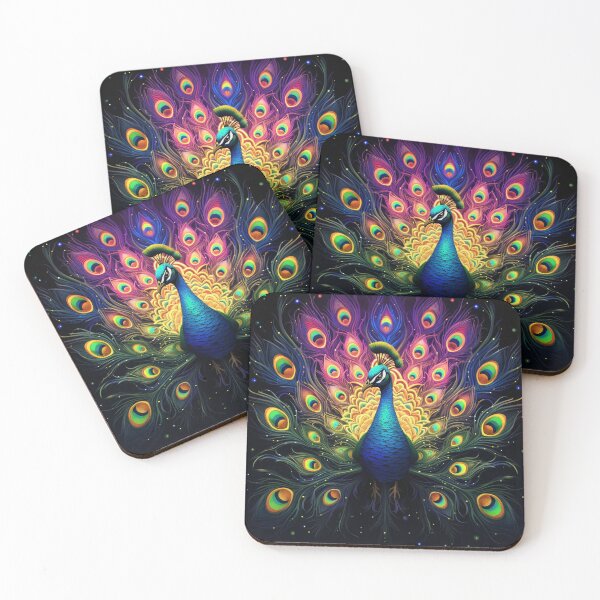Item preview, Peacock Displaying Neon Art 1 designed and sold by AstroRisq.