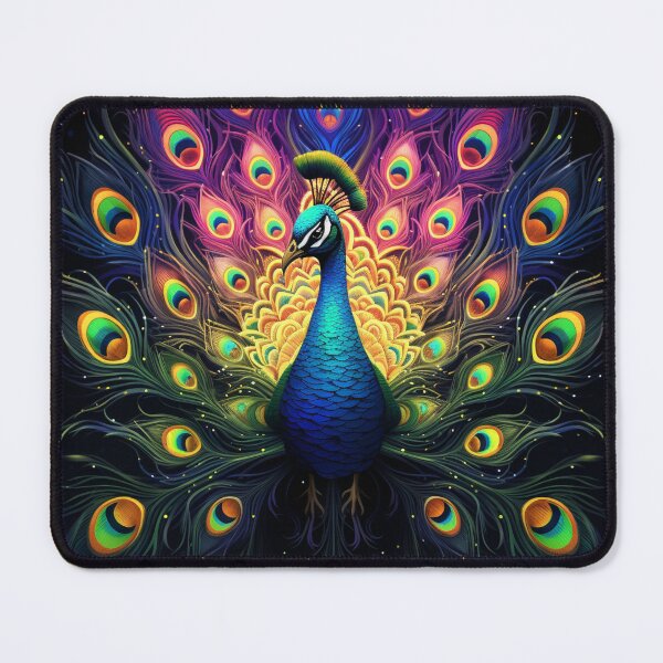 Item preview, Peacock Displaying Neon Art 1 designed and sold by AstroRisq.