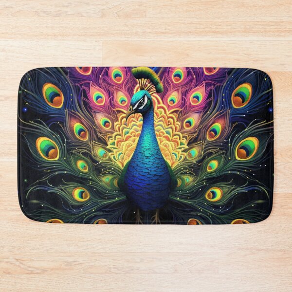 Item preview, Peacock Displaying Neon Art 1 designed and sold by AstroRisq.