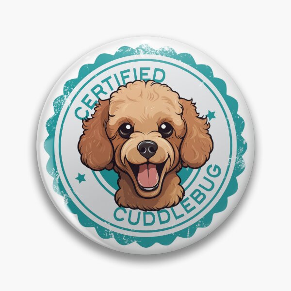 Item preview, Poodle - Gold colored - 'Certified Cuddlebug' designed and sold by wotsthis.