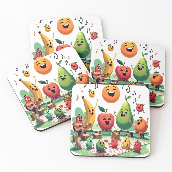 Item preview, Family picnic with animated fruit characters designed and sold by LongIslandDesgn.