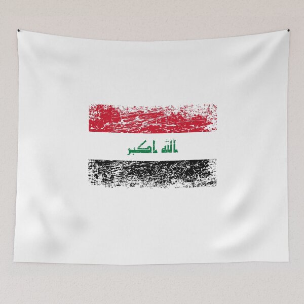 Item preview, Iraq flag flag used look designed and sold by GeogDesigns.