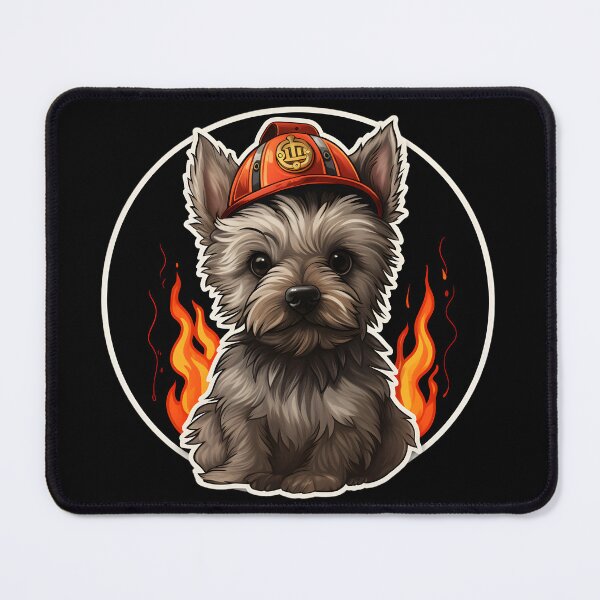 Item preview, Firefighter Cairn Terrier designed and sold by CUTEDOGGIEZ.