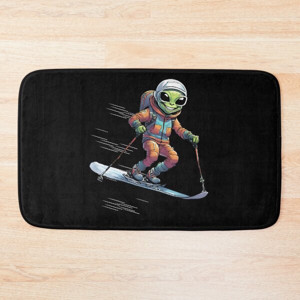 Artikelvorschau, Lustiger süßer Skifahren-Alien-Sci-Fi-Fan-Wintersport-Reise-Ski entworfen und verkauft von BunBuntheDog-.