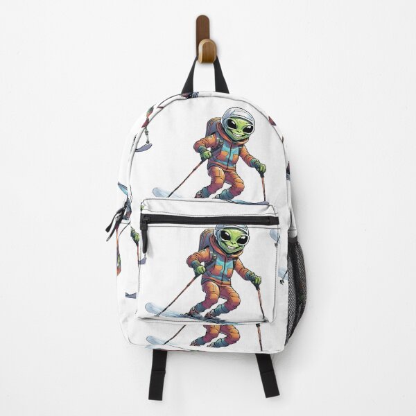 Item preview, Funny Cute Skiing Alien Sci-fi Fan Winter Sport Trip Ski designed and sold by BunBuntheDog-.