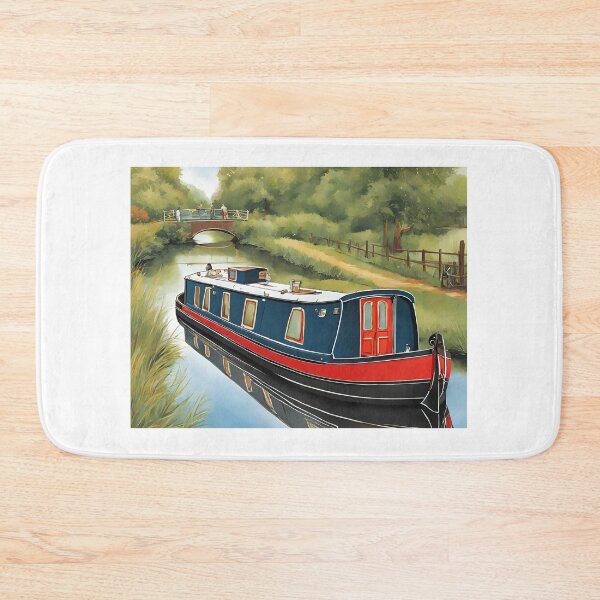 Item preview, Blue Narrow boat cruising designed and sold by canal-arts.