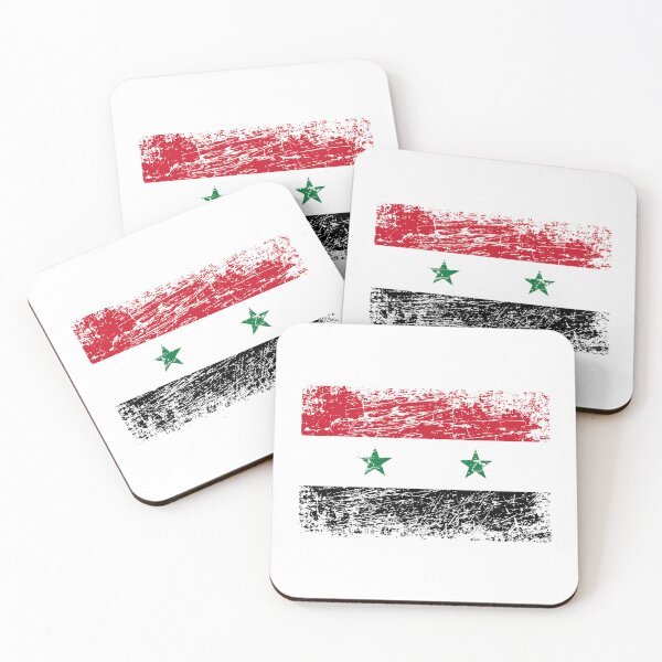Item preview, Syria flag flag used look designed and sold by GeogDesigns.