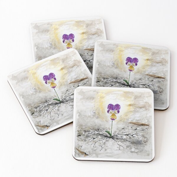 Item preview, Pansy cracking the paving: 'Emergence' designed and sold by PhDancersTeapot.