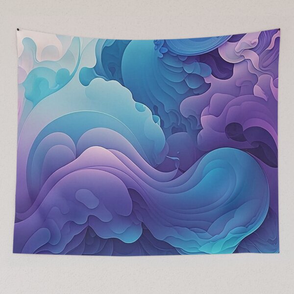Item preview, Ethereal Watercolor Bliss - Blue & Purple Gradient Dream designed and sold by PaintbrushPlace.