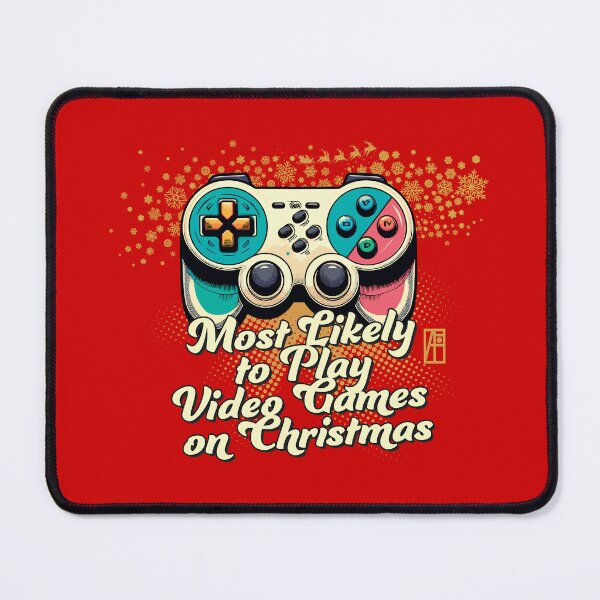 Item preview, Most Likely to Play Video Games on Christmas - Xmas Gaming - Funny Christmas designed and sold by ArtProjectShop.