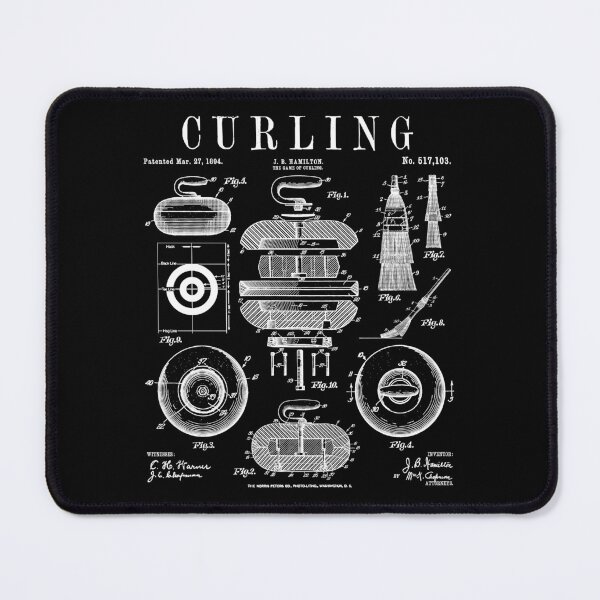 Item preview, Curling Stone Player Curler Winter Sports Vintage Patent designed and sold by GrandeDuc.