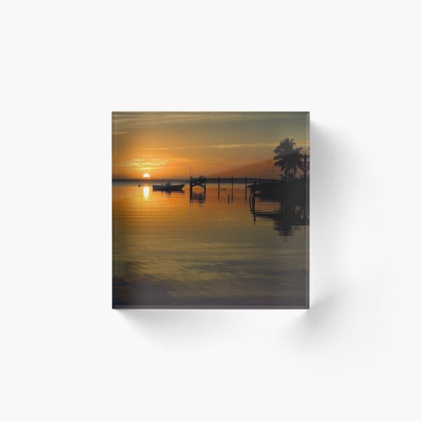 South Beach Sunset Acrylic Block