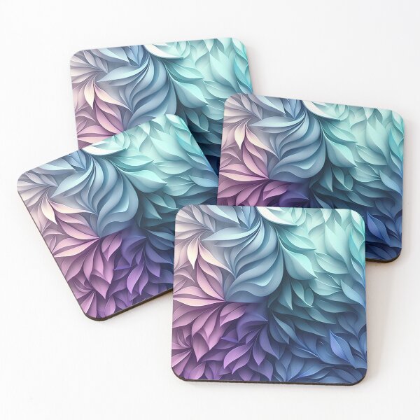 Item preview, Spectral Leaves - Blue and Purple Abstract Foliage Design designed and sold by PaintbrushPlace.
