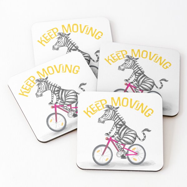 Aperçu de l'œuvre Keep Moving - zèbre sur un vélo créée et vendue par Sarah Burghardt.