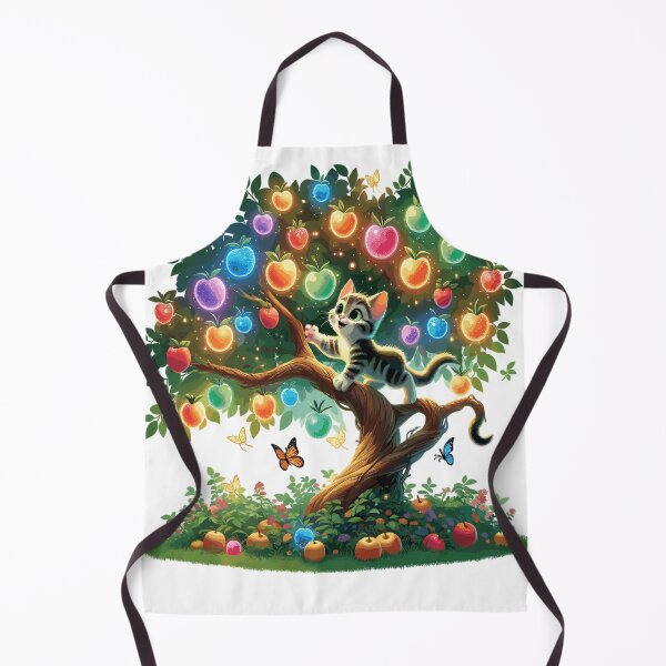 Item preview, Kitten climbs tree with magical fruits designed and sold by LongIslandDesgn.