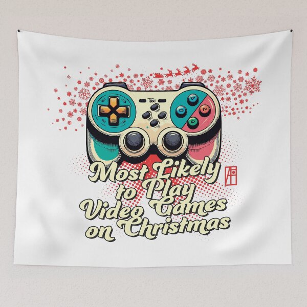 Item preview, Most Likely to Play Video Games on Christmas - Gaming Passion - Funny Christmas designed and sold by ArtProjectShop.