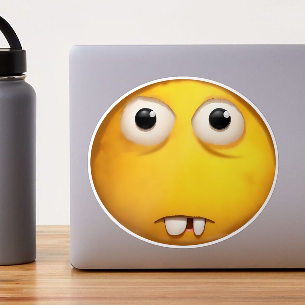 Buck tooth Emoji Realization - Meme Designed Sticker for Sale by TyxShop |  Redbubble