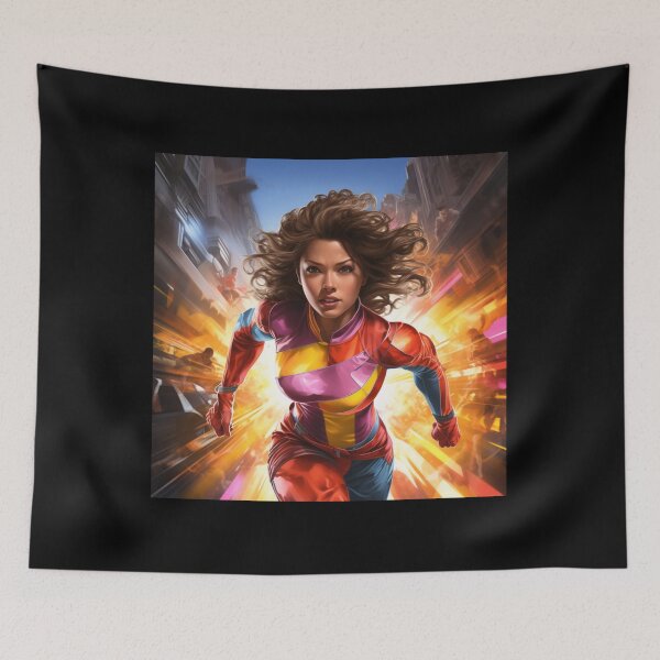 Item preview, Velocity Vixen – Superheroine Speed Art Print designed and sold by SmartDesignByBB.