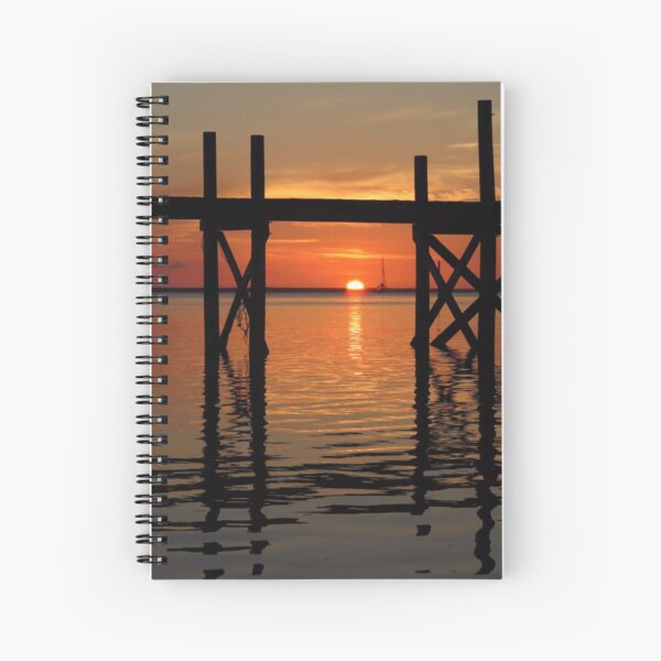 Other Shore Dock at Sunset Spiral Notebook
