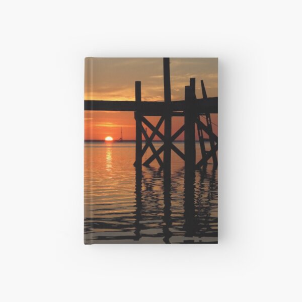 Other Shore Dock at Sunset Hardcover Journal
