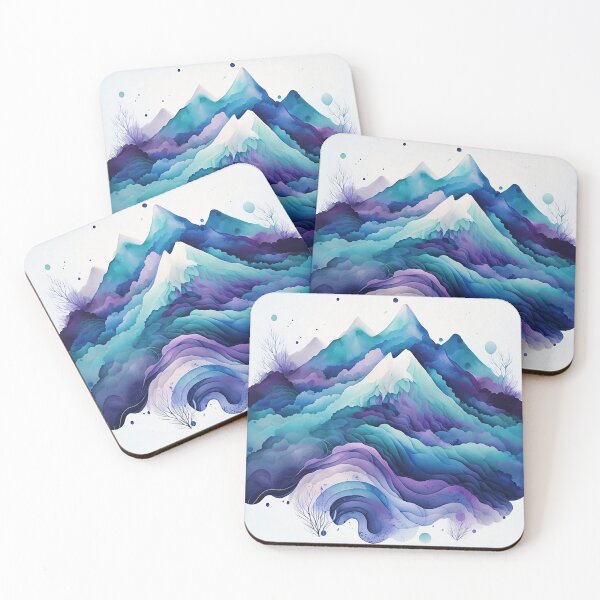 Item preview, Watercolor Whispers - Soft Blue & Purple Gradient Elegance designed and sold by PaintbrushPlace.