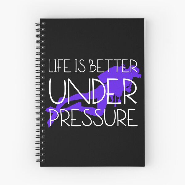 Item preview, "life is better under pressure" funny text for diving lover designed and sold by in-leggings.