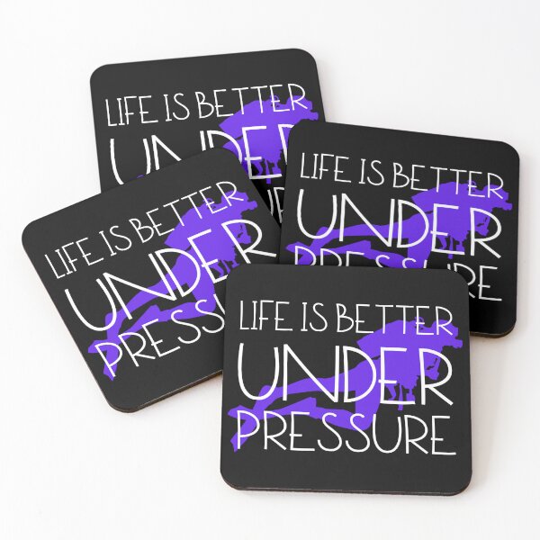 Item preview, "life is better under pressure" funny text for diving lover designed and sold by in-leggings.
