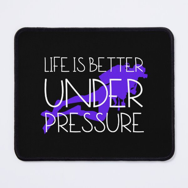 Item preview, "life is better under pressure" funny text for diving lover designed and sold by in-leggings.