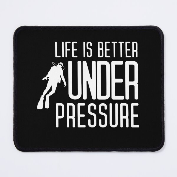Item preview, "life is better under pressure" funny text for diving lover designed and sold by in-leggings.