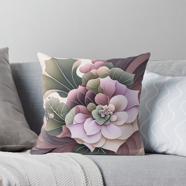 Item preview, Romantic Bloom - Soft Pink, Purple, and Green Abstract Flowers designed and sold by PaintbrushPlace.