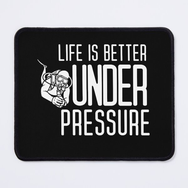 Item preview, "life is better under pressure" funny text for diving lover designed and sold by in-leggings.