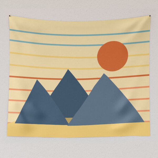 Item preview, Blue mountains in desert  designed and sold by Burn0ut.