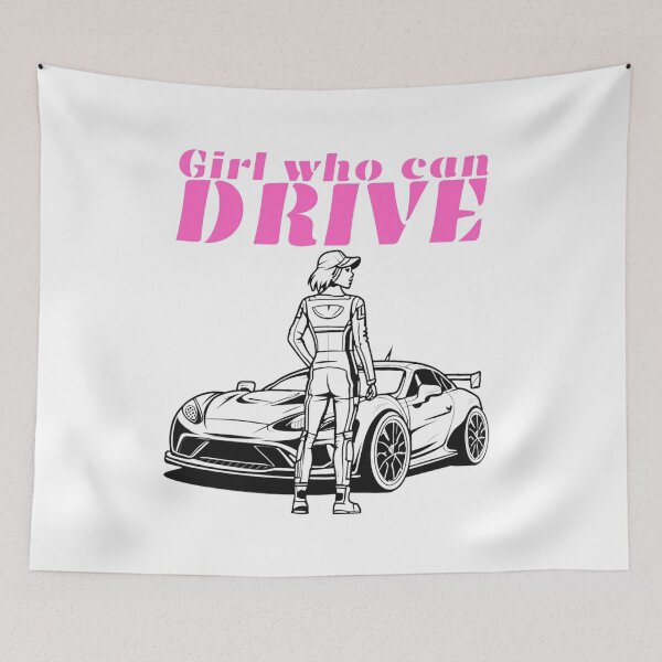 Item preview, Girl Who Can Drive | Fantastic t-shirt design for women! Car Sticker for Women designed and sold by MarsLights.
