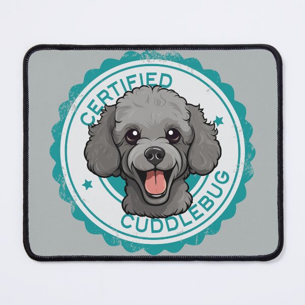 Item preview, Poodle -  Gray colored - 'Certified Cuddlebug' designed and sold by wotsthis.