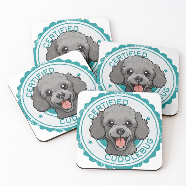 Item preview, Poodle -  Gray colored - 'Certified Cuddlebug' designed and sold by wotsthis.