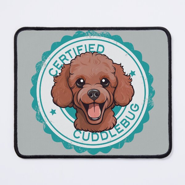 Item preview, Poodle -  Ruby Red - 'Certified Cuddlebug' designed and sold by wotsthis.